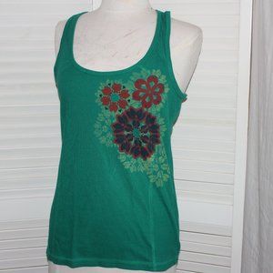 Old Navy Green Scoop Neck Ribbed Racerback Tank szL